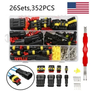 352x Conector de cable eléctrico para automóvil 1-4 pines o kit separador de conector automático - Imagen 1 de 15