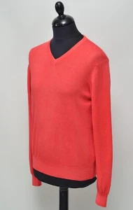 Maglione maglione uomo Gran Sasso lana corallo scollo a V taglia 50 Made in Italy - Foto 1 di 12
