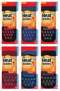 Heat Holders - Mens 2.3 TOG Warm Non Slip Thermal Slipper Socks with Grippers