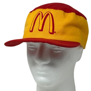 Vintage 80er McDonalds Maler Mütze Kappe Militär Kadett Fast Food Snapback rot - Bild 1 von 11