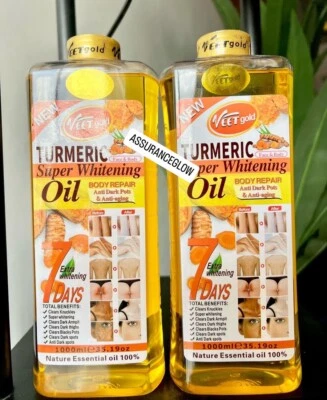 Veet Gold Turmeric Body Repair Glowing Oil Anti Dark Spots & Anti-Aging 1000ml