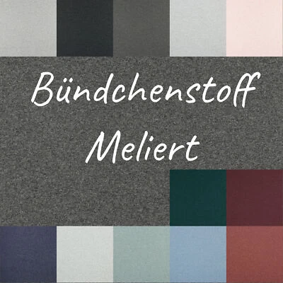 Bündchenstoff Meliert Meterware BIO Schlauchware TEX 100 zertif Bündchen ab 25cm - Bild 1 von 4