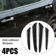 4 pz accessori protezione anticollisione bordo porta auto fibra di carbonio nera