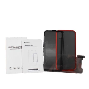 Mobosi Tempered Film Durable Glass Shield With Red Iphone Phone Case - Picture 1 of 1