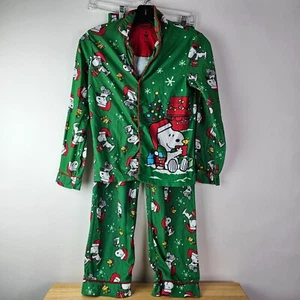 PEANUTS Boys Christmas Pajamas M Top / L Pants (Charlie Brown Christmas) Snoopy - Picture 1 of 7