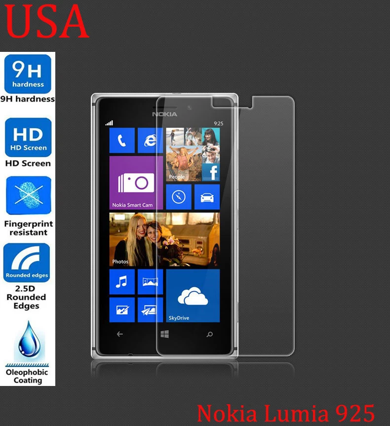 9H TEMPERED 玻璃屏幕保护膜 适用于诺基亚 Lumia 925 — 第 1/4 张图片