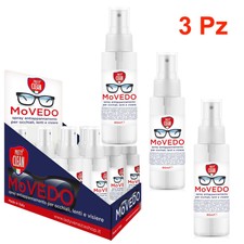 3 X MoVEDO Spray antiappannante occhiali visiera casco sci 60 ml MADE IN ITALY