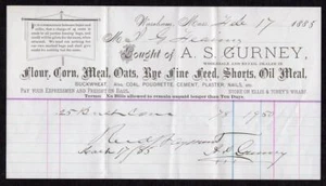 1885 CAMILLA WAREHAM MASS*A S*HARINA*MAÍZ*AVENA*TRIGO SARRACENO*ELLIS & TOBEY'S WHARF*ACEITE - Imagen 1 de 1