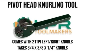 Knurling Tool 2 Wheel - Cuts Medium Diamond Pattern 1/2" Shank Self Center Type - Picture 1 of 2