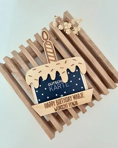 Torte, Geldgeschenk, Geschenk, Gutschein, Geburtstag, Deko, Kinder, Holz - Bild 1 von 4