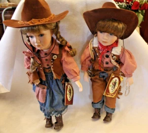 Geppeddo Dolls Jenny Cowgirl and Clint Cowboy - Picture 1 of 11