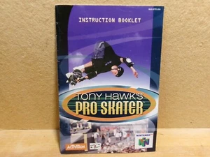 Tony Hawk's Pro Skater Nintendo 64 N64 Instruction Manual Booklet ONLY - Imagen 1 de 6