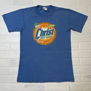 Vintage 90s Holy Spirit Christ Graphic Shirt Size S Jesus Christian God - Picture 1 of 16