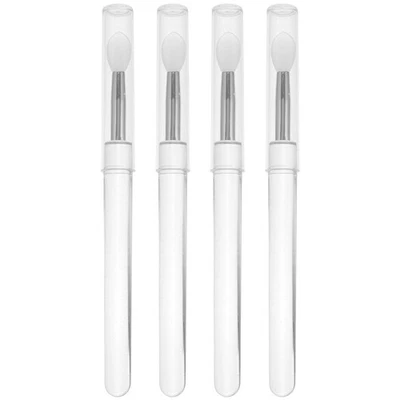 4 peças pincel de silicone para sombra esponja de borracha pincéis de maquiagem escova esfoliante labial - Imagem 1 de 4