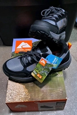 Mens Ozark Trail Waterproof Hiking Shoe Var Sizes Low Hiker Black Rugged Outsole - Image 1 of 4
