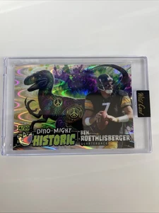 2024 Wild Card Dino-Might PREHISTORIC Ben Roethlisberger 4/20 STEELERS Waves - Picture 1 of 2