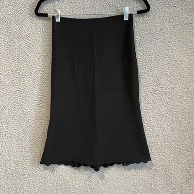 Moschino Cheap And Chic Skirt Womens Size 4 Black Wool Blend Scallop Hem Italy - Image 1 of 4