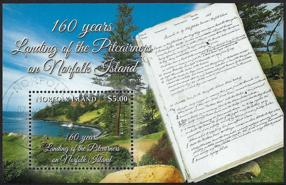 2016 Norfolk Island SG#1262 Landing of the Pitcairners mini sheet CTO - Mint MUH — 第 1/1 张图片