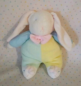 Vintage Soft Dreams Pastell Frottee Hase Kaninchen Rassel Stofftier Plüsch 8 Zoll LESEN - Bild 1 von 10