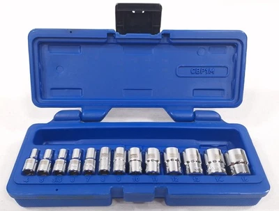 Cornwell CBP1M 13 Piece 1/4” Drive bluePOWER Metric 6 Point Socket Set (I-20281) - Image 1 of 4