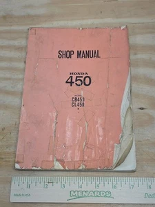 Vintage Honda Official OEM 450 Shop Manual CB450 CL450 Free Shipping - Picture 1 of 23