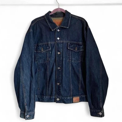 Vintage Guess Denim Jacket Mens XL Blue Trucker Made in USA 90s - Image 1 of 4
