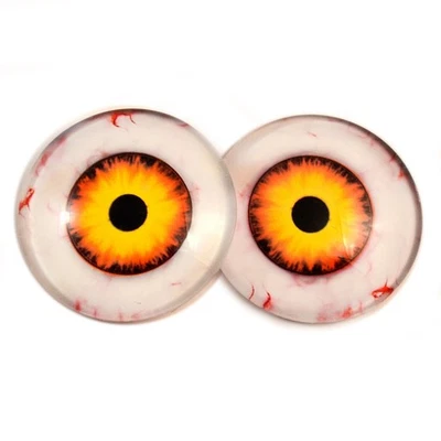 Par de cabujones de espalda plana para muñeca de cristal de payaso aterrador de pesadilla Foto 1 de 4