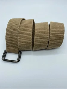 Unbranded Tan Khaki D-Ring Belt Men’s Size L – 47" Length - Picture 1 of 12
