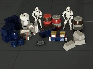 Two 3.75 " Hasbro Stormtroopers with 3D Printed Death Star Hanger equipment full - Picture 1 of 13