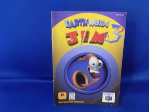 N64 Nintendo 64 Earthworm Jim 3D - Original Authentic Booklet Manual -Only - Picture 1 of 2