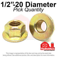 M12-1.75 Hex Flange Lock Nuts Grade 8 Stover Grade 8.8 Zinc Yellow 10