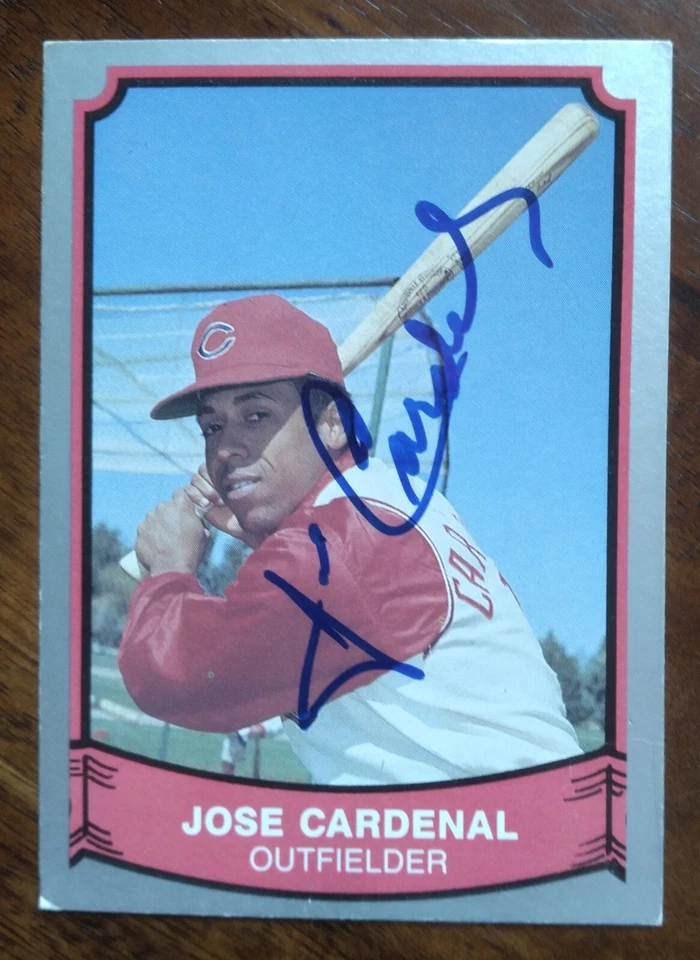 JOSE CARDENAL / INDIOS "Tarjeta de béisbol autografiada 1989 del Pacífico" ¡BONITA! Foto 1 de 1