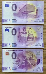 Euro Souvenir Suiza Suiza Eslovaquia Lote de 3 billetes de recuerdo sin circular - Imagen 1 de 2