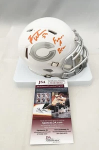 CHICAGO BEARS BRIAN URLACHER signed INSCRIBED RIDDELL TRUE ICE MINI HELMET JSA - Picture 1 of 6