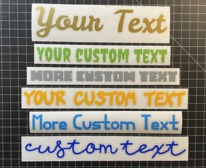 Custom Vinyl Decal Lettering - Text Sticker Name Business Window 8 thru 15 Inch - Picture 1 of 11