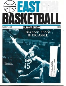 MARCH 1983 EASTERN BASKETBALL MAGAZINE VILLANOVA JOHN PINONE WVA GREG JONES - Picture 1 of 1