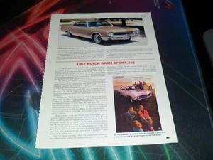 Buick Gran Sport 340 1967 original y Skylark Gran Sport 400 Riviera GS escritura - Imagen 1 de 2