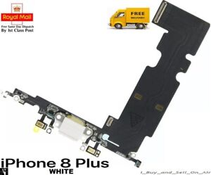 White Grey Replacement Charging Dock Port Flex Headphone jack Mic iPhone 8 Plus