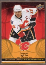 2009-10 Upper Deck McDonald's Checklists #CL2 Jarome Iginla - NM-MT