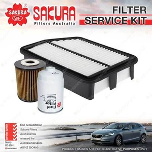 Sakura Oil Air Fuel Filter Service Kit for Hyundai i40 VF 1.7L CRDi 09/11-05/15 - Picture 1 of 2