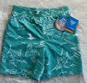 NWT Columbia Boys L 14 / 16 PFG Super Backcast Fishing Swim Shorts Trunk UPF 50 - Picture 1 of 12