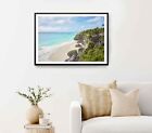 Rocky Cliff At The Tropical Beach Poster Premium Quality Choose Your Size