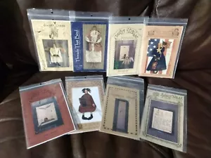VTG Craft Sewing Stitchery Primitive Pattern Lot Angel Santa Raggedy Annie Dolls - Picture 1 of 6