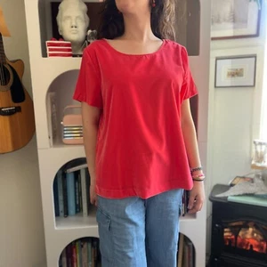 J. Crew Womens Hot Pink Velvet Top Sz M Dopamine Spring Retro Kitsch - Picture 1 of 10