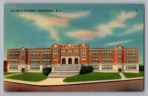 Providence Rhode Island RI La Salle Academy Linen Postcard 1930-45 - Picture 1 of 2