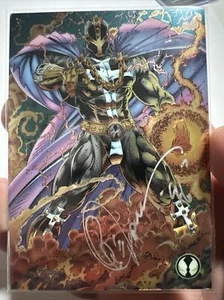 1996 Spawn Chromium Redeemer Card #69 Signed By Greg Capullo Comic Con - Picture 1 of 4