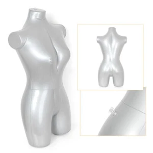 Weibliche Ganzkörper Armlose Aufblasbare Schaufensterpuppe Mode Attrappe Torso Modell - Bild 1 von 9