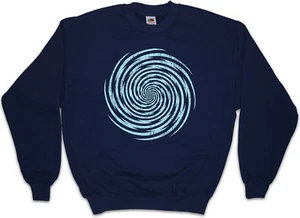 SPIRAL LIGHTNING Sweatshirt Pullover Hypno Labyrinth Mystic Hypnotic Circle - Picture 1 of 1