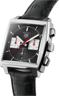 Reloj para hombre Tag Heuer Monaco cronógrafo automático esfera negra CBL2113.FC6177 Foto 1 de 4