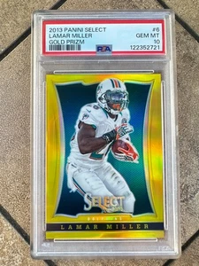 Lamar Miller 2013 Panini Select Gold Prizm /10 PSA 10 Dolphins - Picture 1 of 2